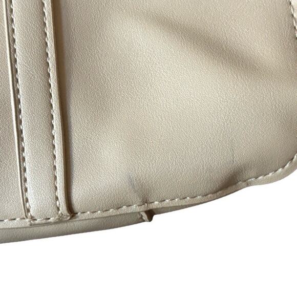 Steve Madden Tote Set Bag Sesame Solid Beige Faux Leather Shoulder NWT - Picture 3 of 12